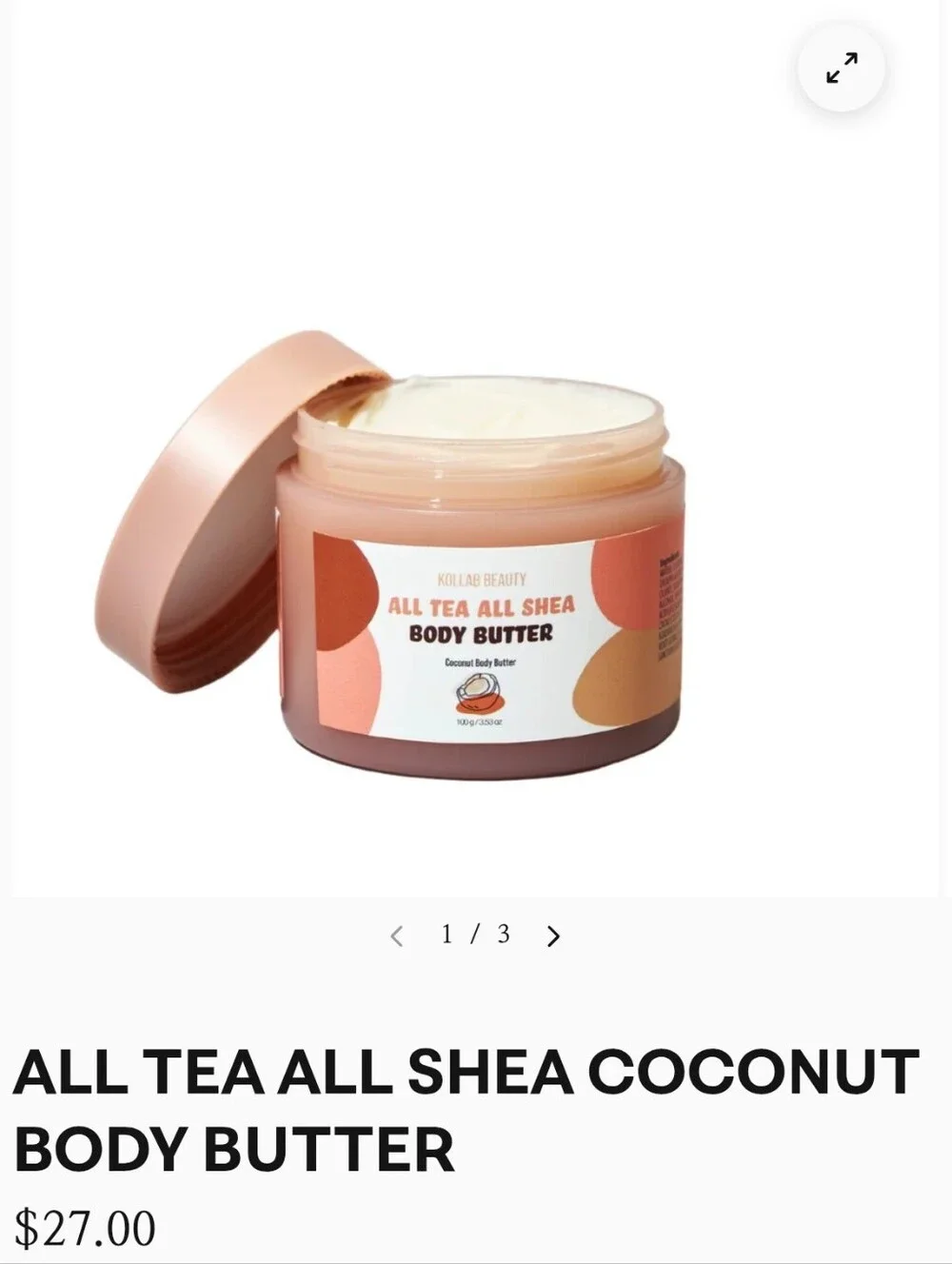 All Tea All Shea Coconut Body Butter - Coconut
